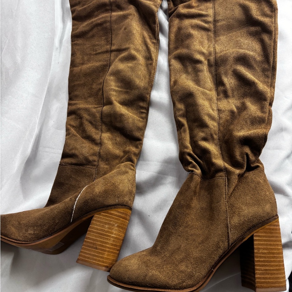 Oasis Brown Over‎ the Knee Boots